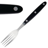 C135 Olympia Steak Forks Black Handle (Pack of 12) - JD Catering Equipment Solutions Ltd