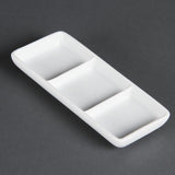 C336 Olympia Whiteware 3 Section Dishes (Pack of 12)