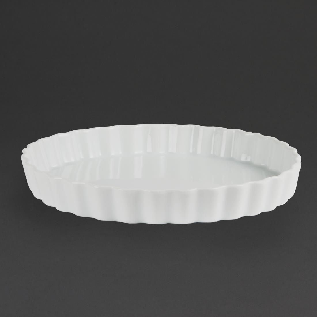 W449 Olympia Whiteware Flan Dishes 265mm (Pack of 6)