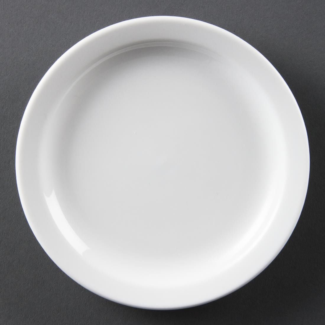 CB486 Olympia Whiteware Narrow Rimmed Plates 150mm (Pack of 12)