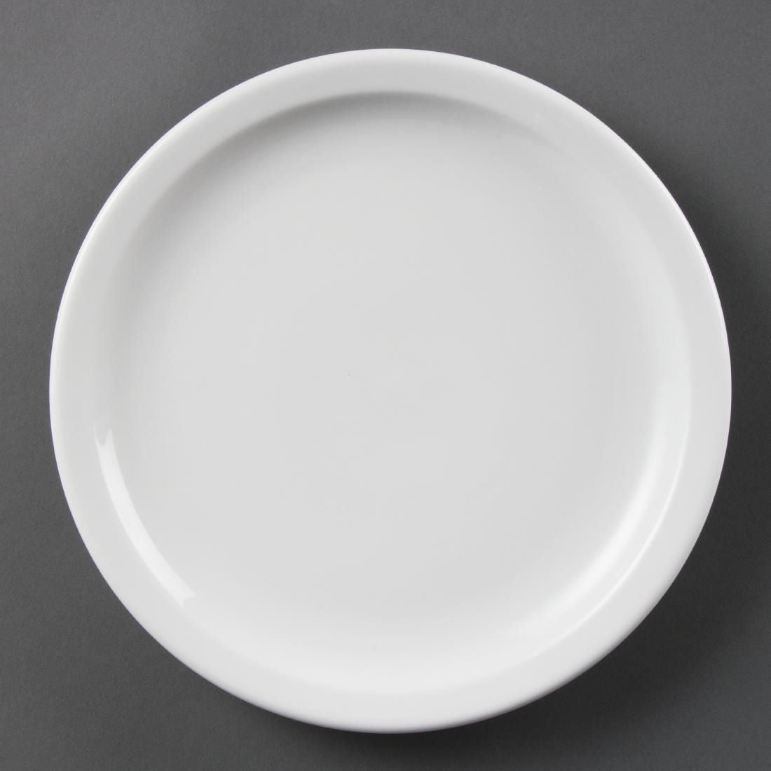 CB489 Olympia Whiteware Narrow Rimmed Plates 230mm (Pack of 12)