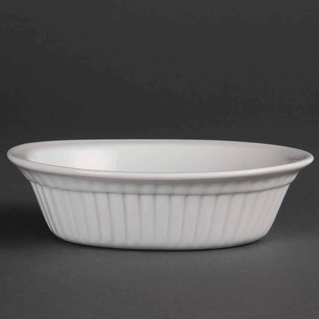 C110 Olympia Whiteware Oval Pie Dishes 170mm (Pack of 6)