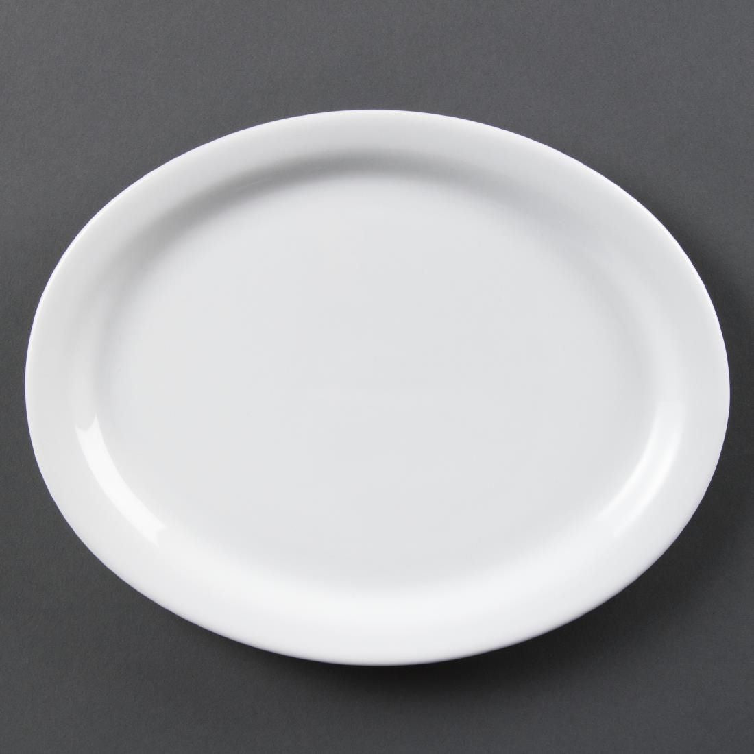 CB477 Olympia Whiteware Oval Platters 250mm (Pack of 6)