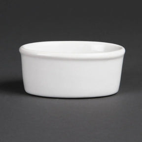 W445 Olympia Whiteware Oval Ramekins 105mm (Pack of 12) - JD Catering Equipment Solutions Ltd