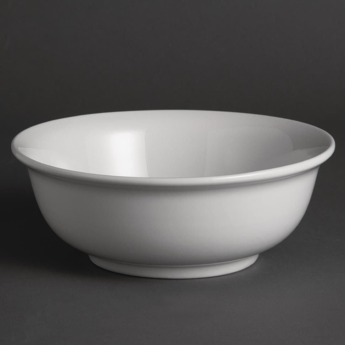 W428 Olympia Whiteware Salad Bowls 200mm (Pack of 6)