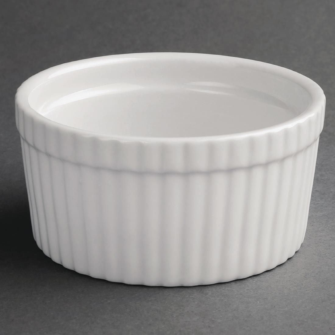 W446 Olympia Whiteware Souffle Dishes 128mm (Pack of 6)