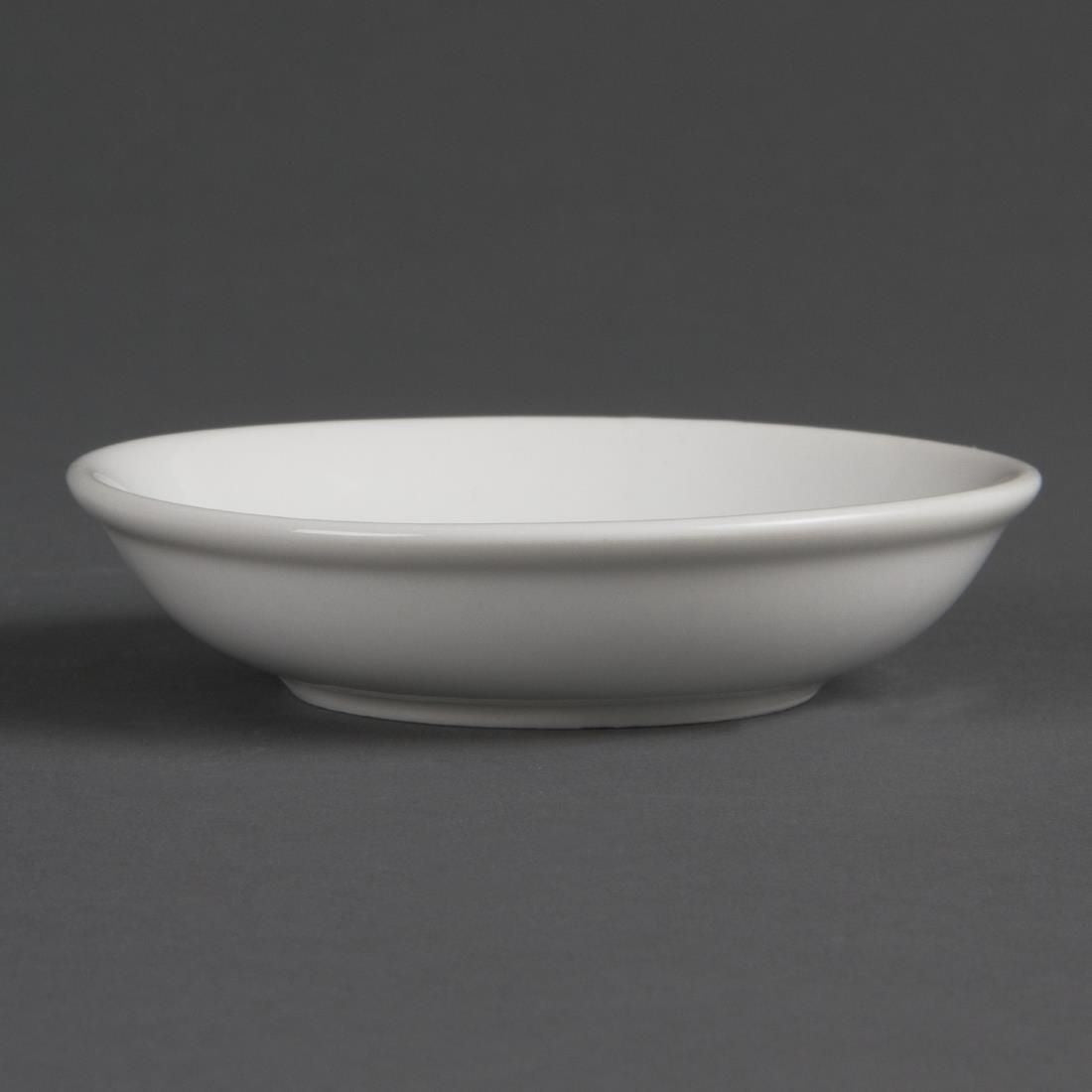 CB494 Olympia Whiteware Soy Dishes 100mm (Pack of 12)