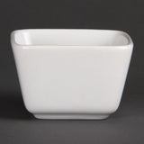 U178 Olympia Whiteware Tall Square Mini Dishes 75mm (Pack of 12)