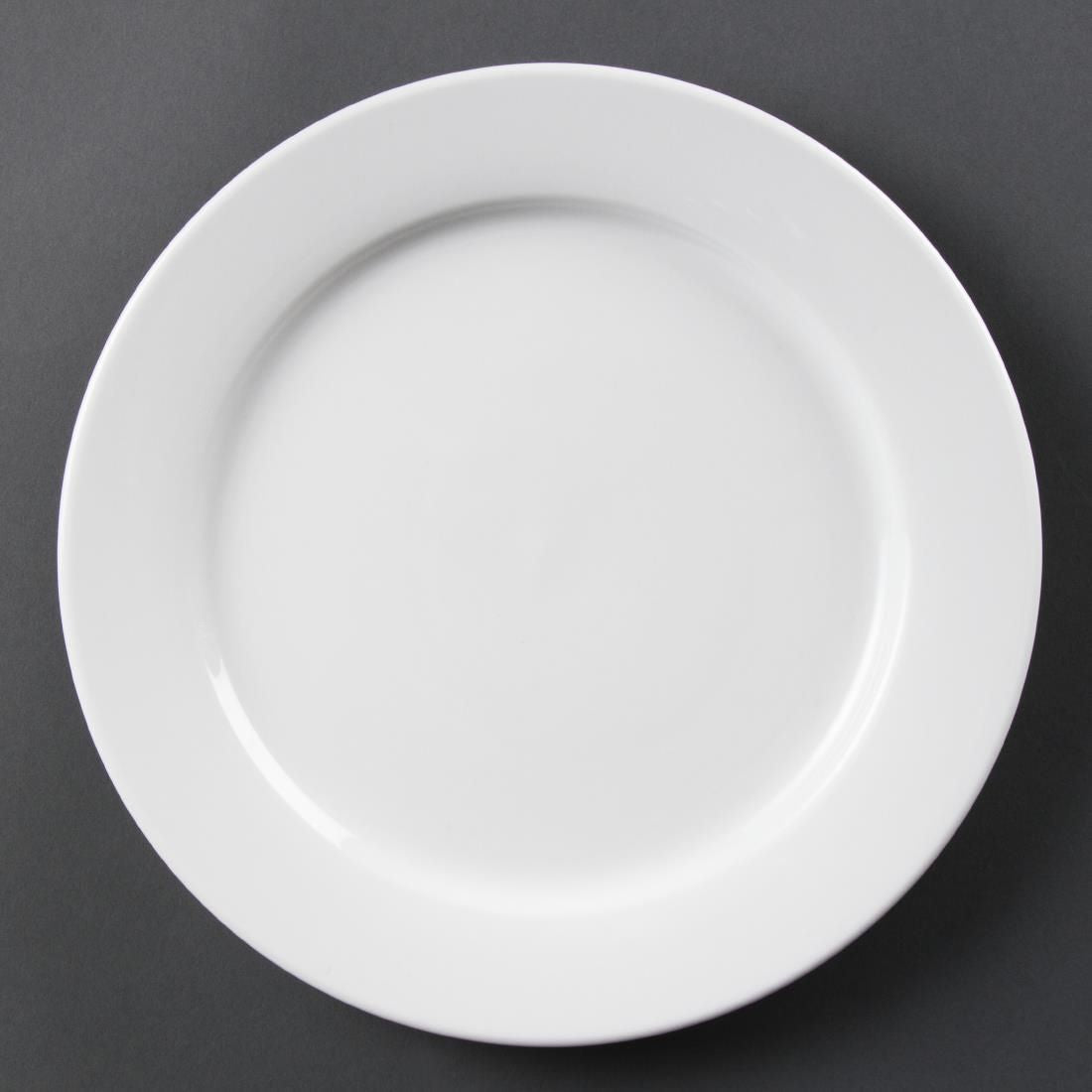 CB482 Olympia Whiteware Wide Rimmed Plates 280mm (Pack of 6)