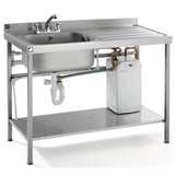 Parry Stainless Steel Fully Assembled Sink Right Hand Drainer 1400mm With Boiler - JD Catering Equipment Solutions Ltd