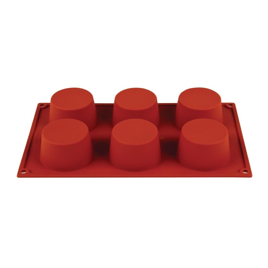 N933 Pavoni Formaflex Silicone Muffin Mould 6 Cup
