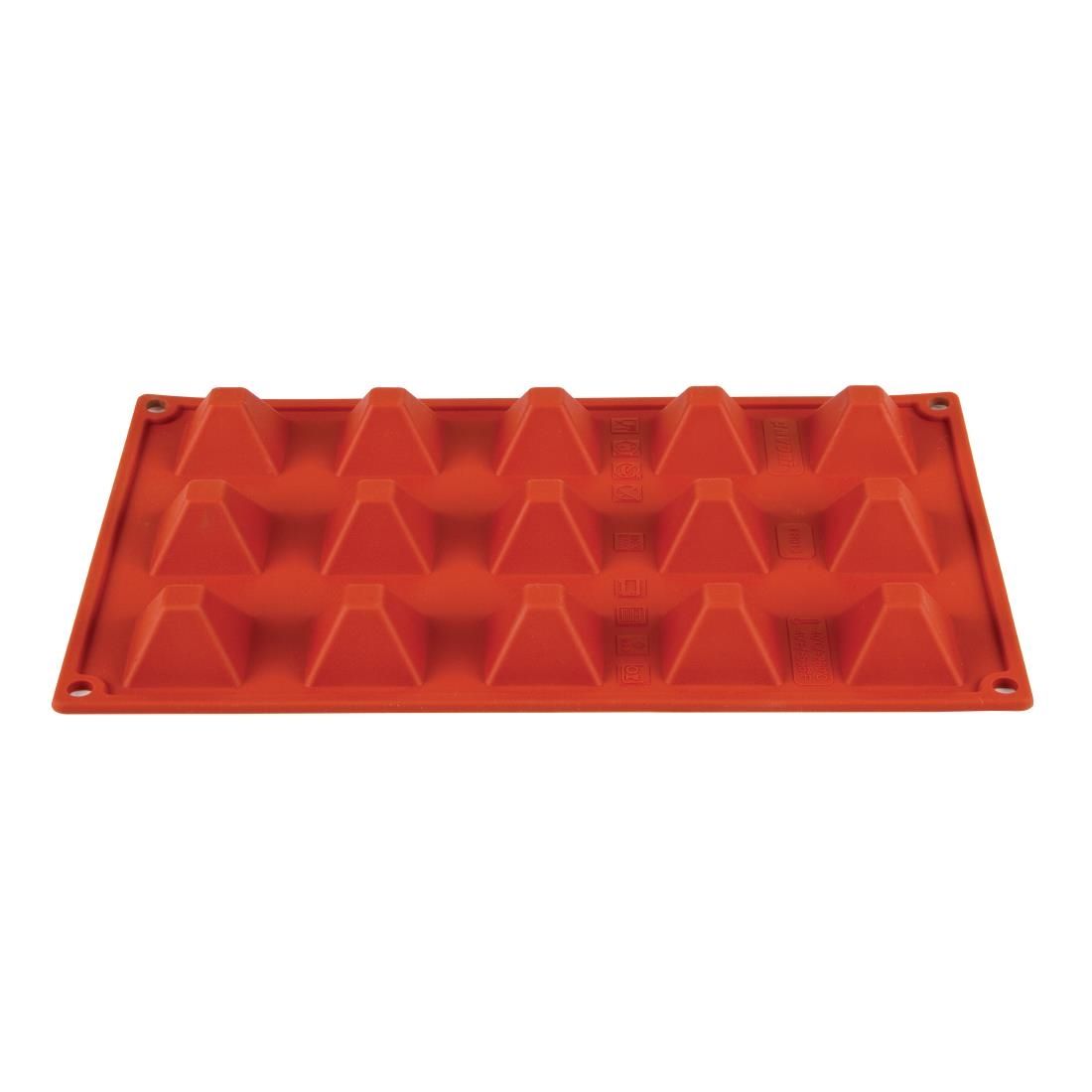 N942 Pavoni Formaflex Silicone Pyramid Mould 15 Cup