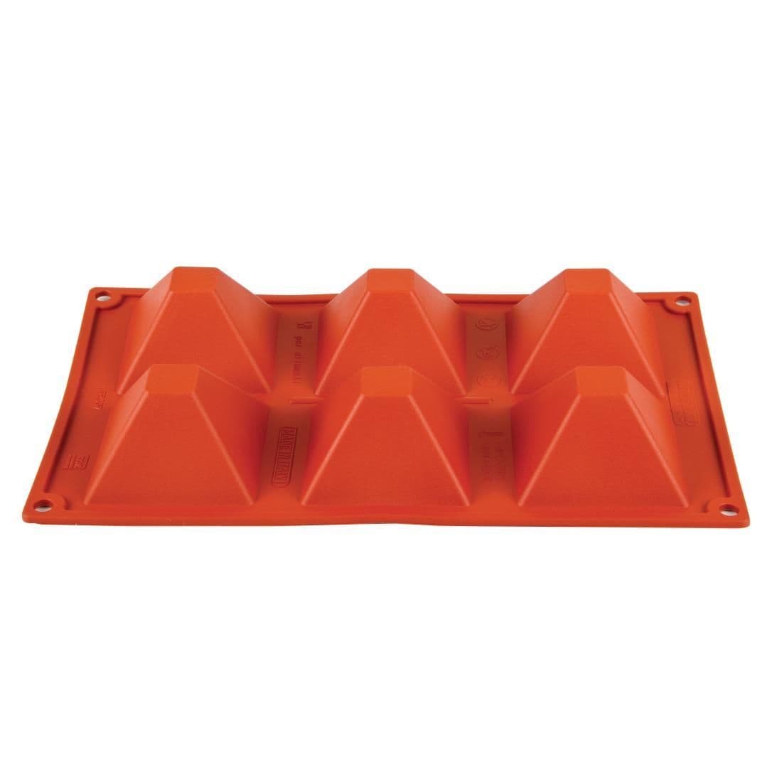 N943 Pavoni Formaflex Silicone Pyramid Mould 6 Cup