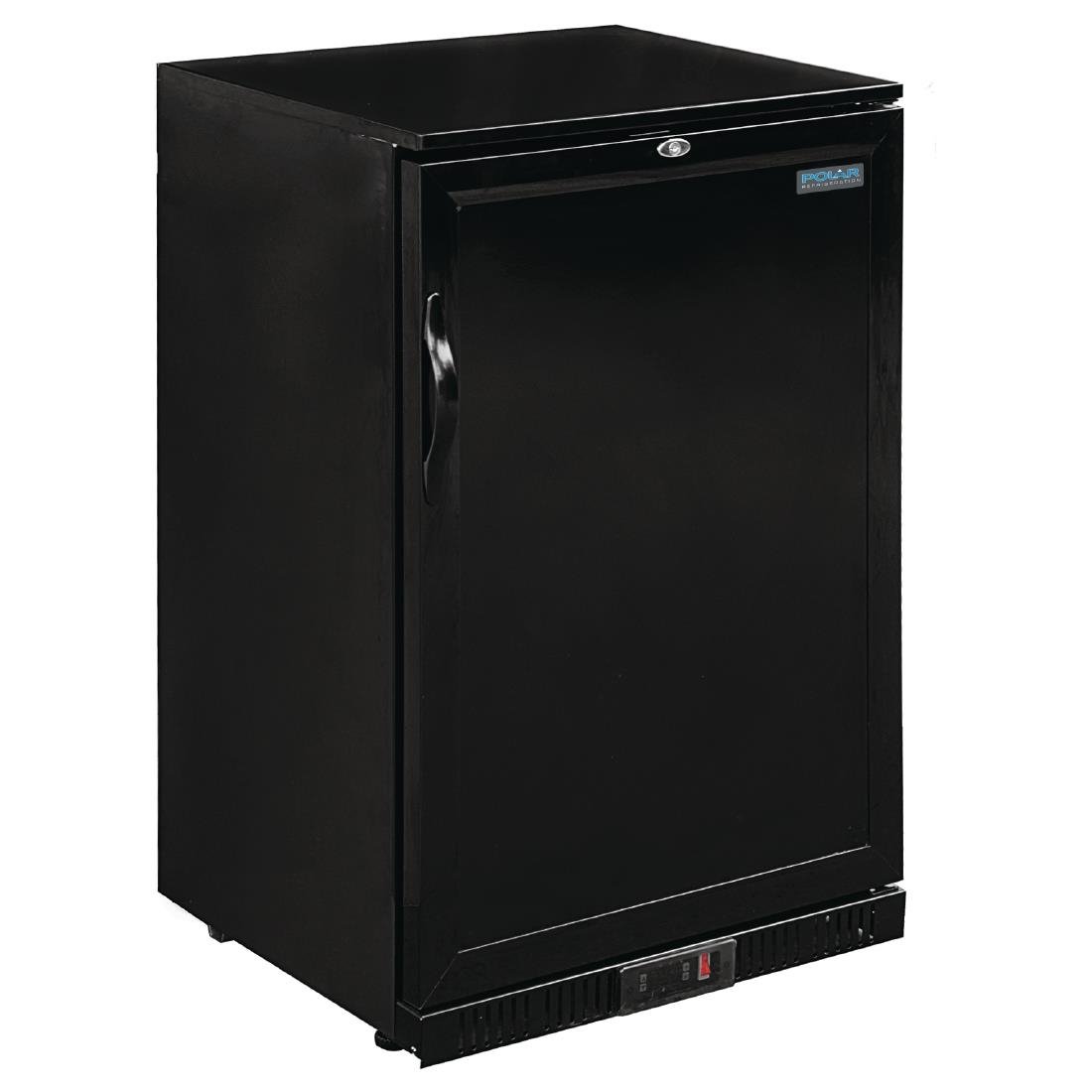 GL015 Polar G-Series 900mm Single Solid Door Back Bar Cooler in Black 138Ltr GL015