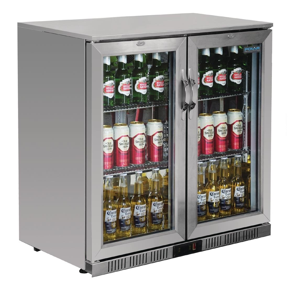 GL008 Polar G-Series Back Bar Cooler with Hinged Doors Stainless Steel 208Ltr