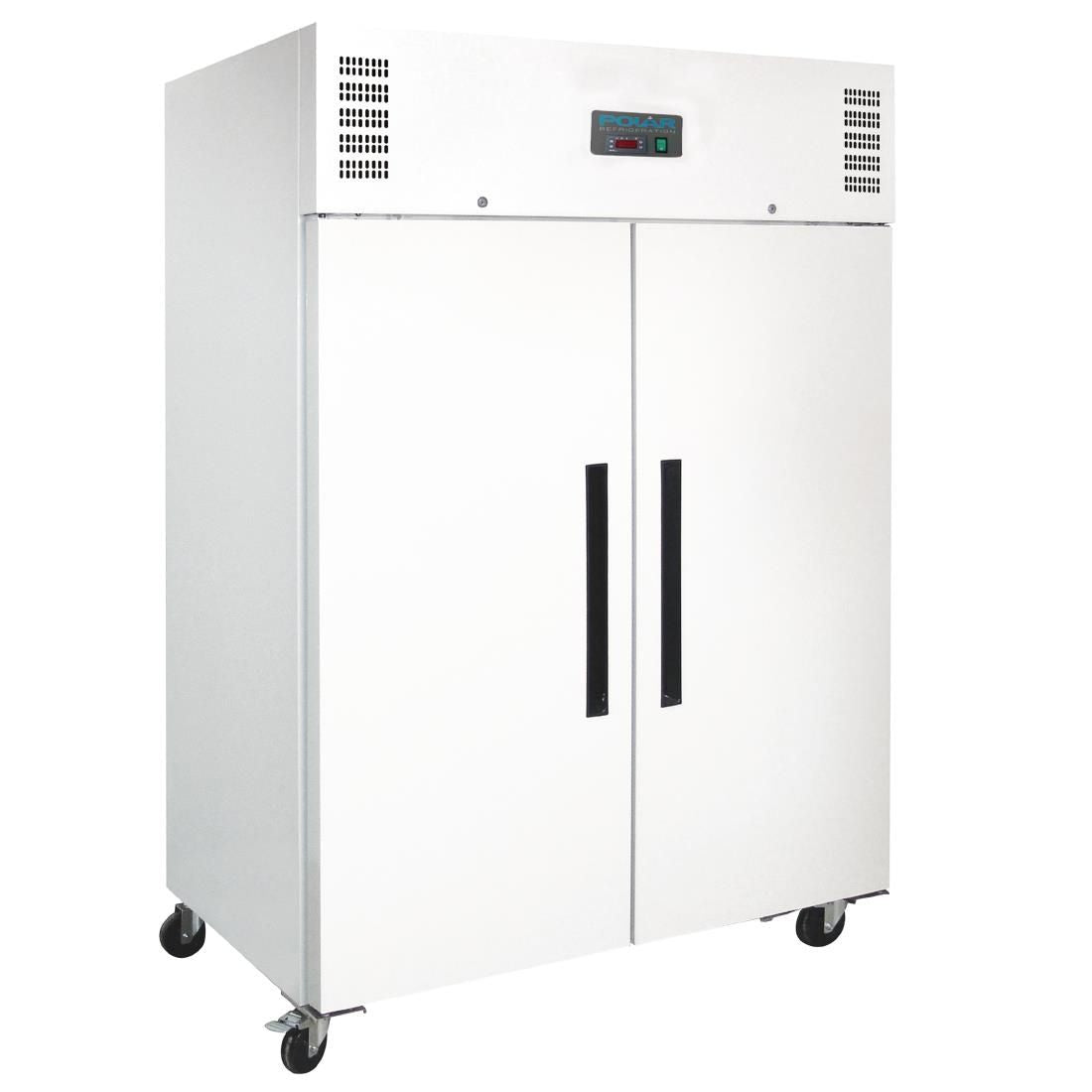 CC663 Polar G-Series Upright Double Door Fridge 1200Ltr White