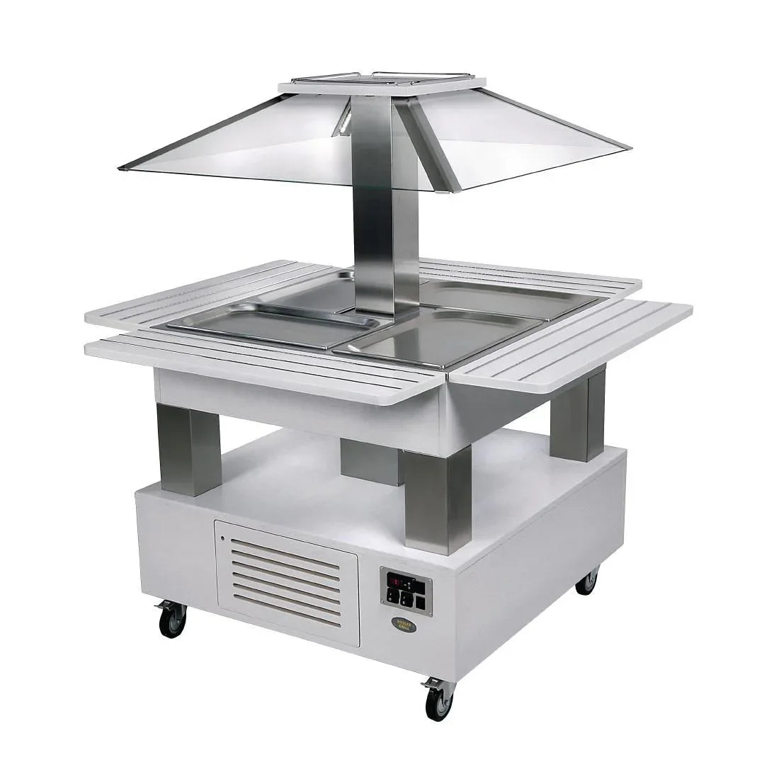 GP306 Roller Grill Chilled Salad Bar Square White Wood GP306 - JD Catering Equipment Solutions Ltd