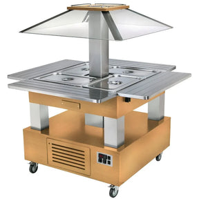 GP308 Roller Grill Heated Salad Bar Square Light Wood GP308 - JD Catering Equipment Solutions Ltd