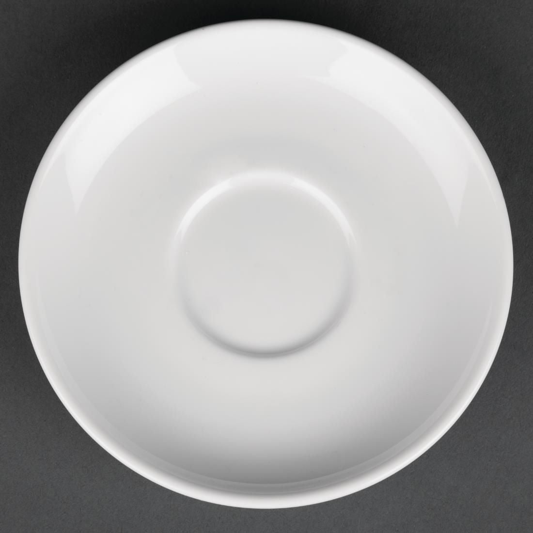 CG034 Royal Porcelain Classic White Espresso Cups Saucer 125mm (Pack of 12)