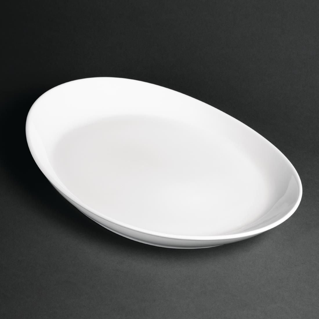CG016 Royal Porcelain Classic White Oval Plates 340mm (Pack of 12)