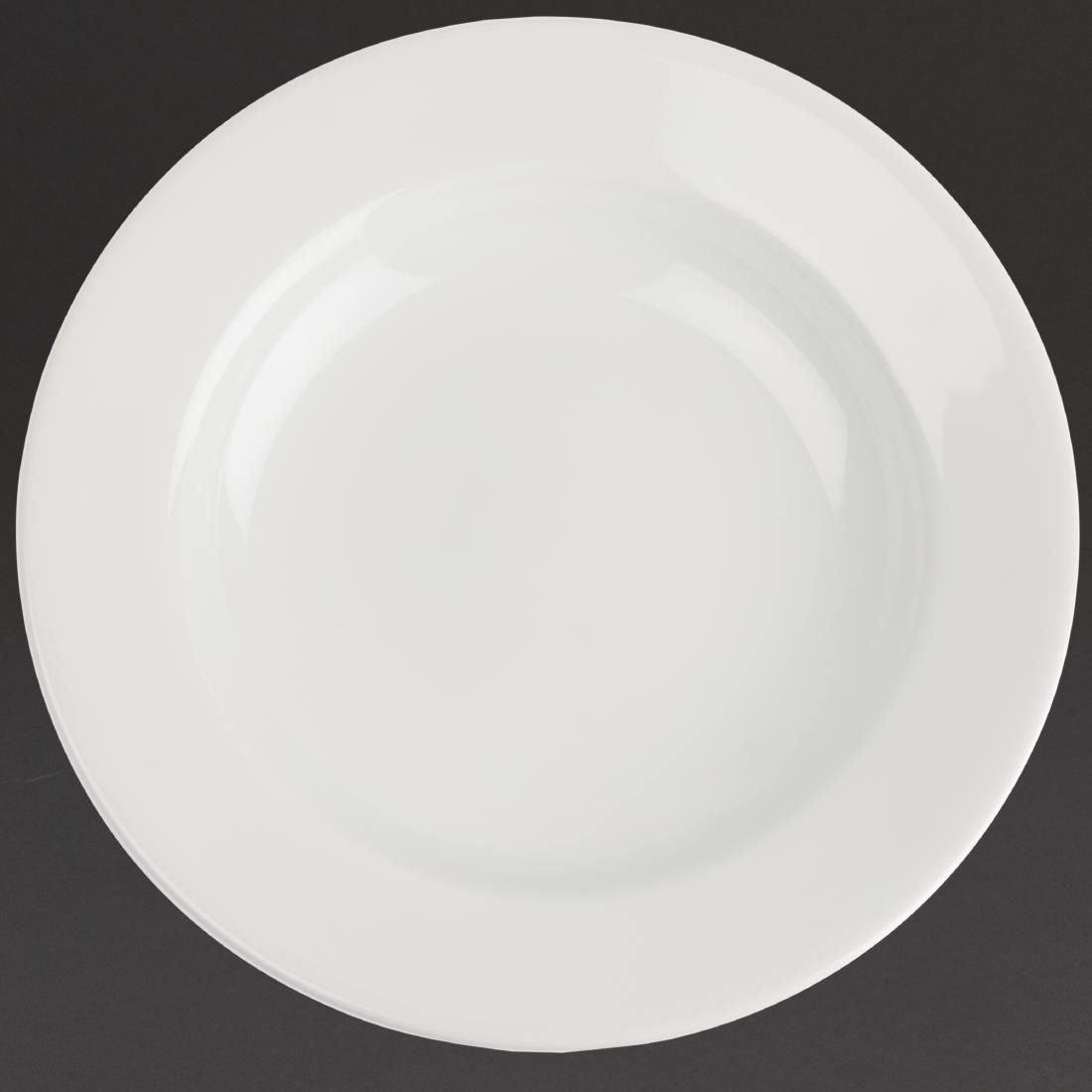 Royal Porcelain Classic White Wide Rim Plates 280mm (Pack of 12)