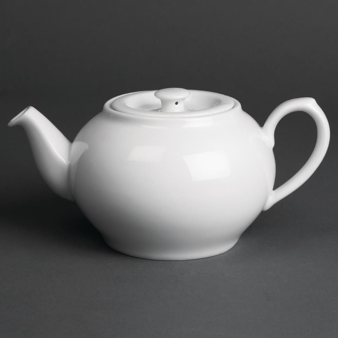 CG124 Royal Porcelain Oriental Teapots with Lids 600ml (Pack of 2)