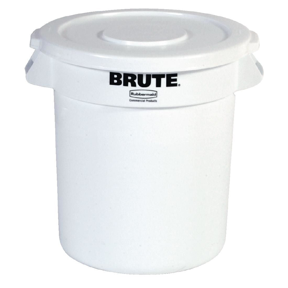 L653 Rubbermaid Round Brute Container 121Ltr Container White