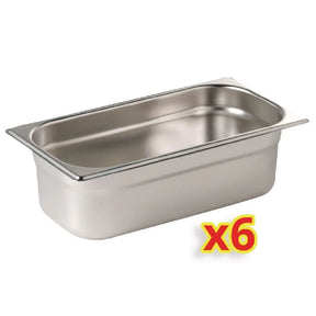 S413 Gastronorm Container Kit 1/4GN (Pack of 6) - JD Catering Equipment Solutions Ltd