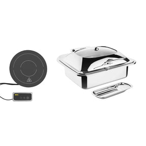 SA649 Olympia 1/2 Induction Chafer & Induction Heater Set - JD Catering Equipment Solutions Ltd