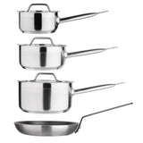 SA689 Nisbets Essentials Cook Like A Pro 4-Piece Saucepan and Frying Pan Set - JD Catering Equipment Solutions Ltd