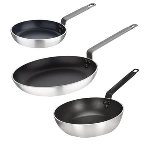 SA691 Vogue Cook Like A Pro 3-Piece Non-Stick Frying Pan and Saute Pan Set - JD Catering Equipment Solutions Ltd
