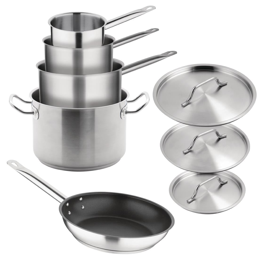 SA693 Vogue Cook Like A Pro 5-Piece Stainless Steel Induction Cookware Set