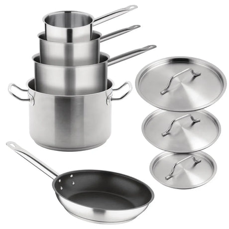 SA693 Vogue Cook Like A Pro 5-Piece Stainless Steel Induction Cookware Set - JD Catering Equipment Solutions Ltd