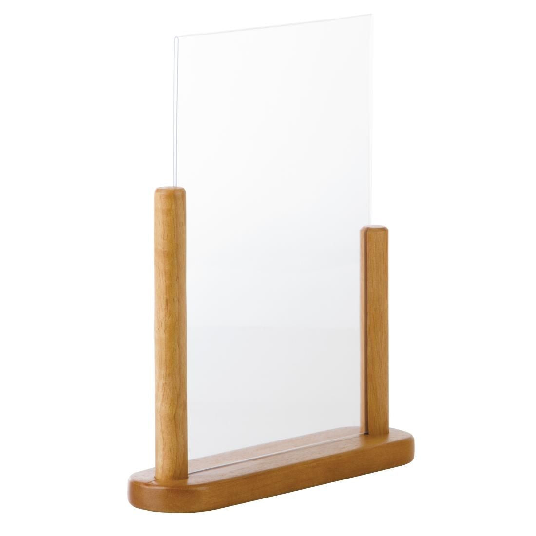 CE409 Securit Acrylic Menu Holder With Wooden Frame A4