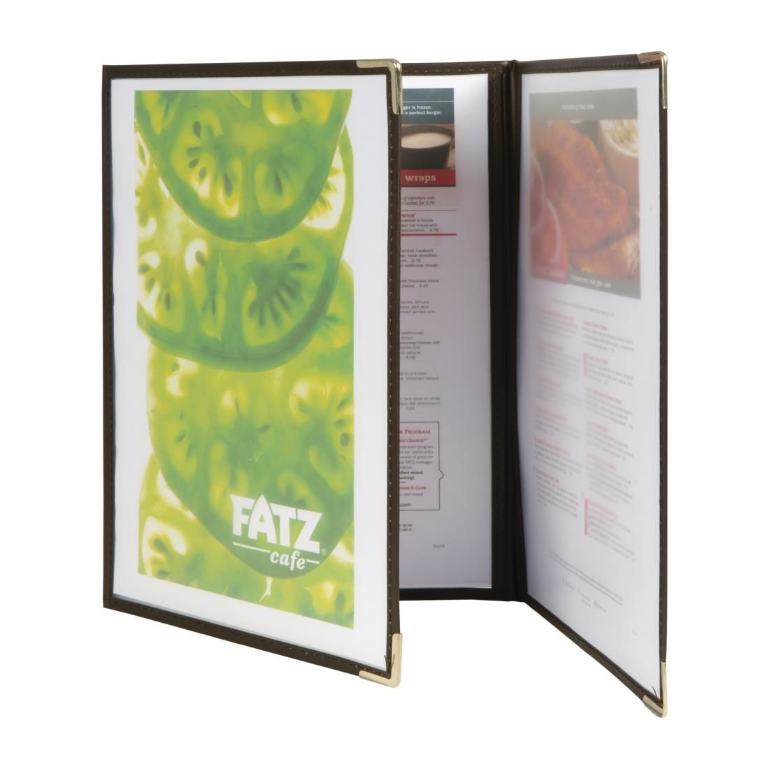 CB843 Securit Crystal Double Sided Menu Cover A4 Triple (Pack of 3)