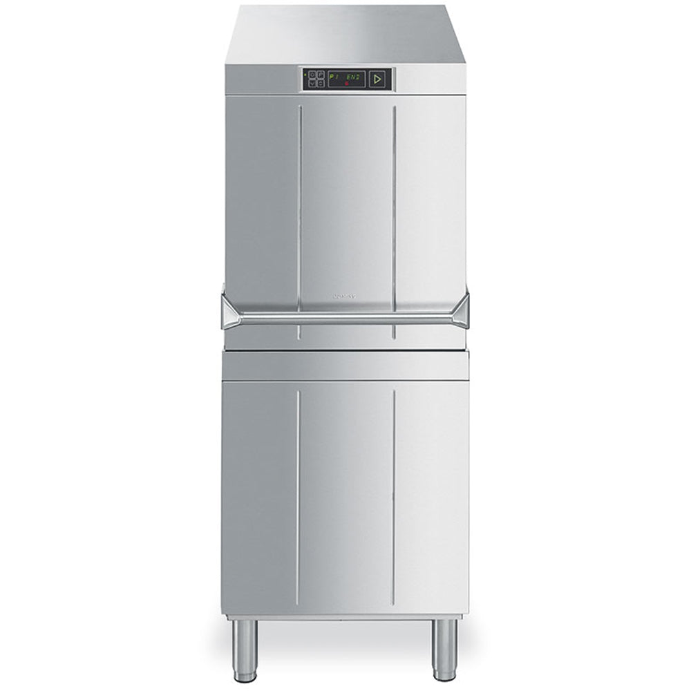 Smeg Topline Steam Heat Recovery Hood Type Dishwasher with integral softener, 7 Wash Programs HTY511DSH
