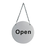U065 Stainless Steel Door Sign - Open and Closed