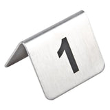 U046 Olympia Stainless Steel Table Numbers 1-10 (Pack of 10)