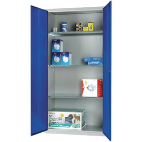CF802 Standard Cupboard 3 Shelves Blue Doors - JD Catering Equipment Solutions Ltd