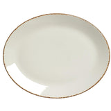 VV1318 Steelite Brown Dapple Oval Coupe Plates 342mm (Pack of 12)