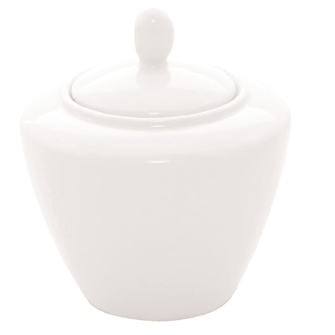 V9493 Steelite Simplicity White Covered Sugar Bowls (Pack of 6)