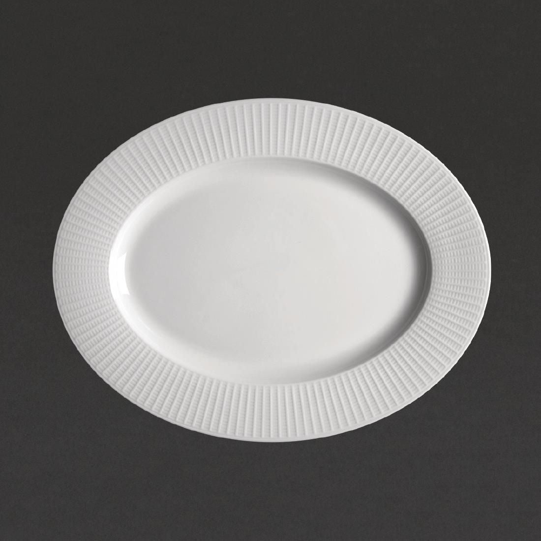 Steelite Willow Oval Plate. length 330mm. (Pack of 12)