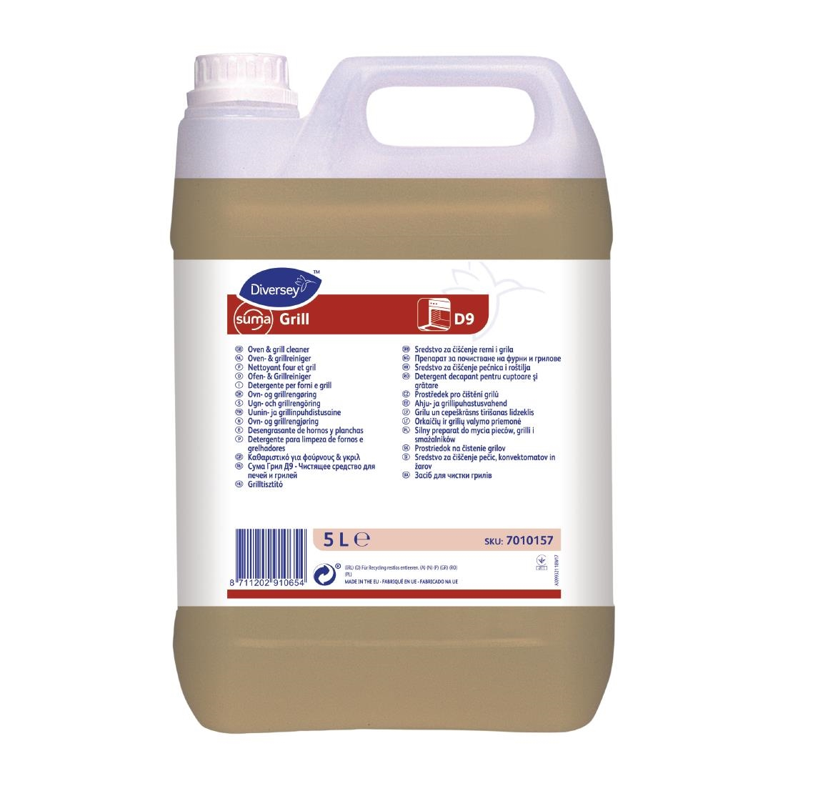 CY484 Suma D9 Grill and Oven Cleaner Concentrate 5Ltr (2 Pack)