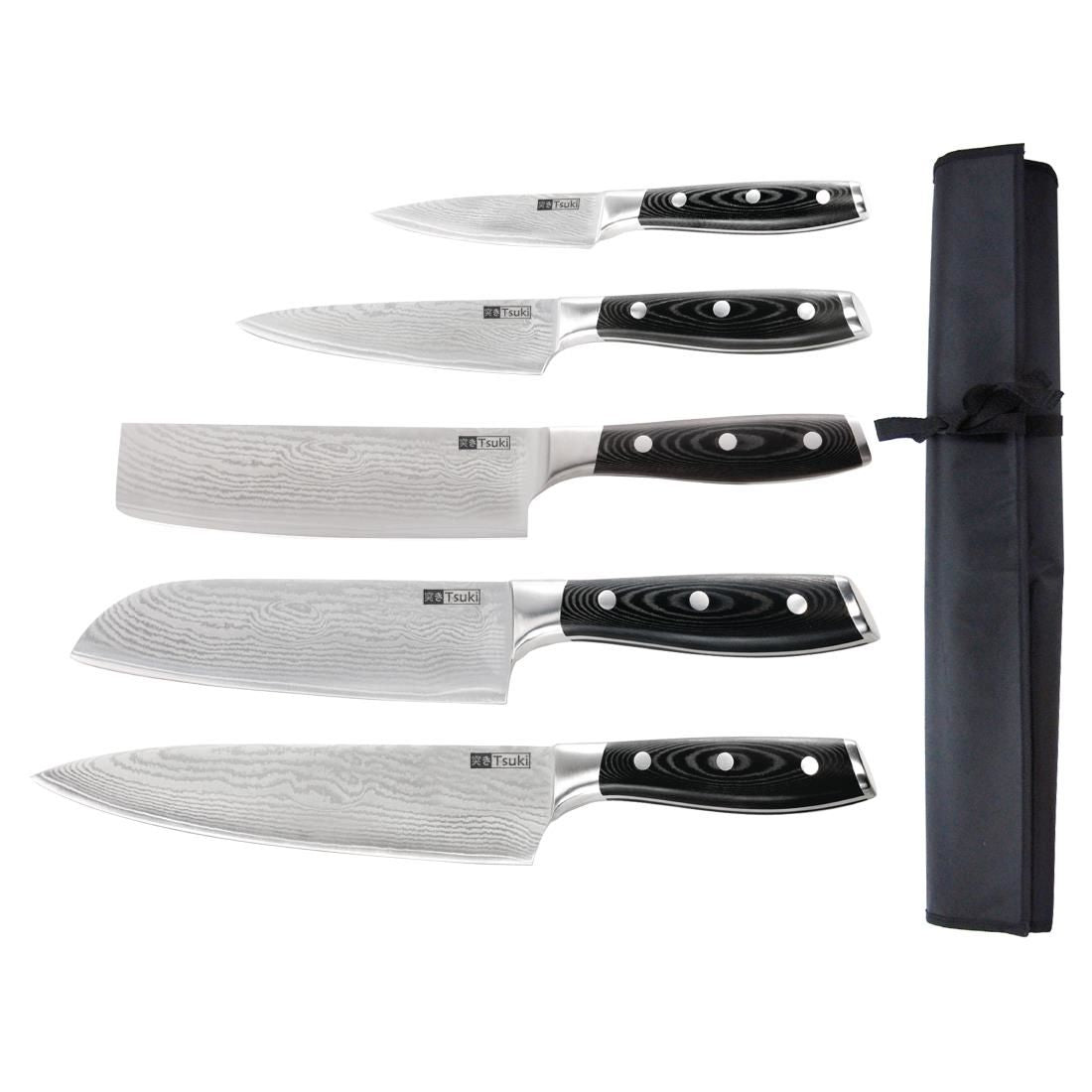 S617 Tsuki 5 Piece Series 7 Knife Set and Wallet