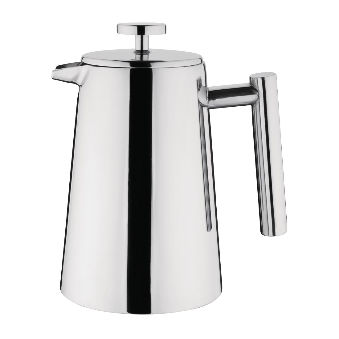U073 Olympia Insulated Art Deco Stainless Steel Cafetiere 6 Cup