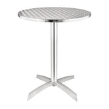 U423 Bolero Round Flip Top Table Stainless Steel 600mm