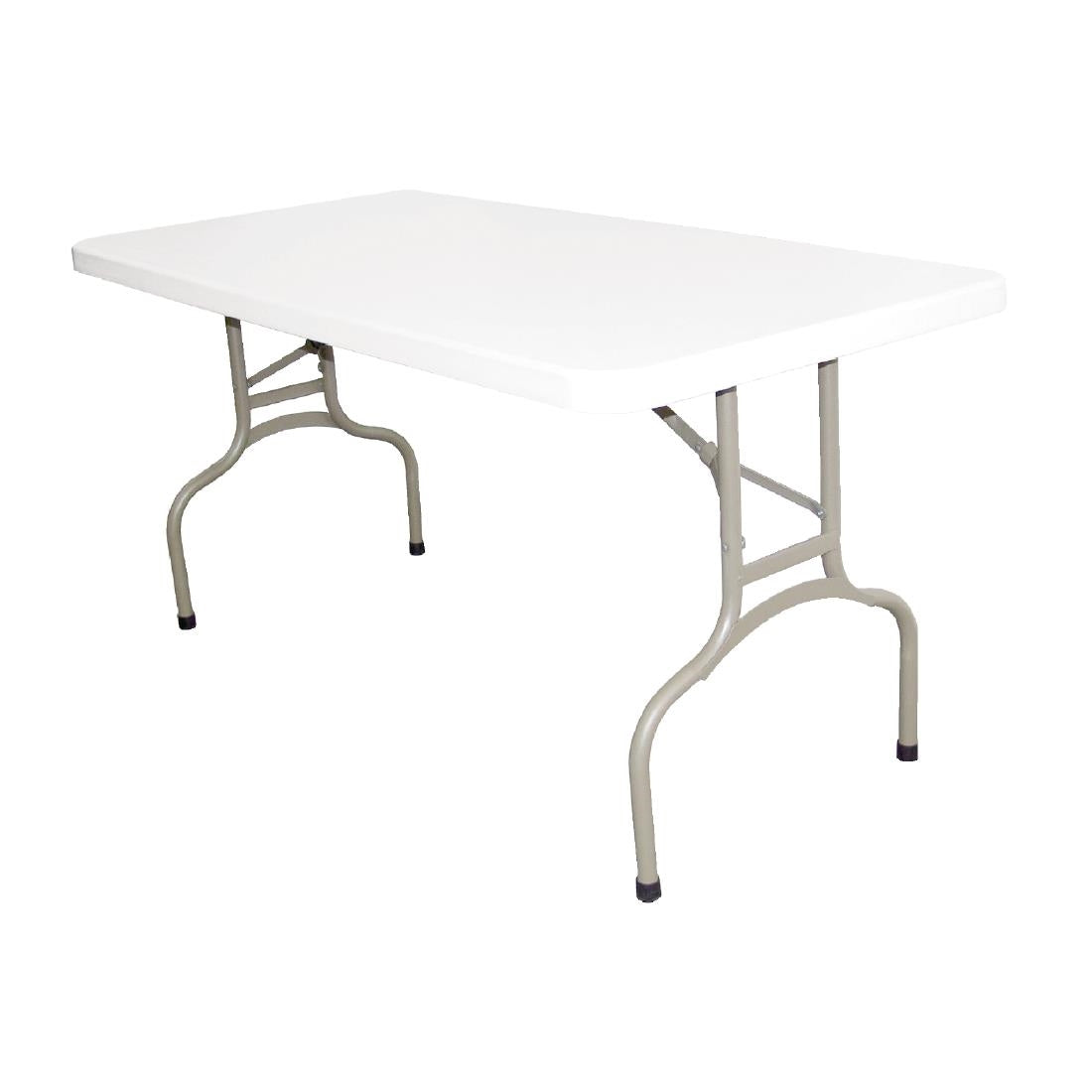 U544 Bolero PE Rectangular Folding Table White 5ft (Single)