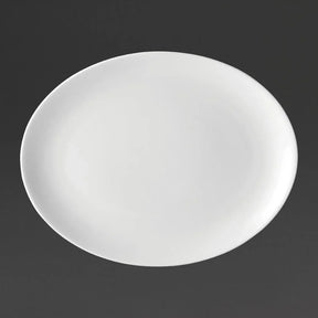 DY320 Utopia Pure White Oval Plates 250mm (Pack of 24) - JD Catering Equipment Solutions Ltd