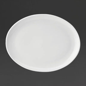 DY322 Utopia Pure White Oval Plates 360mm (Pack of 18) - JD Catering Equipment Solutions Ltd
