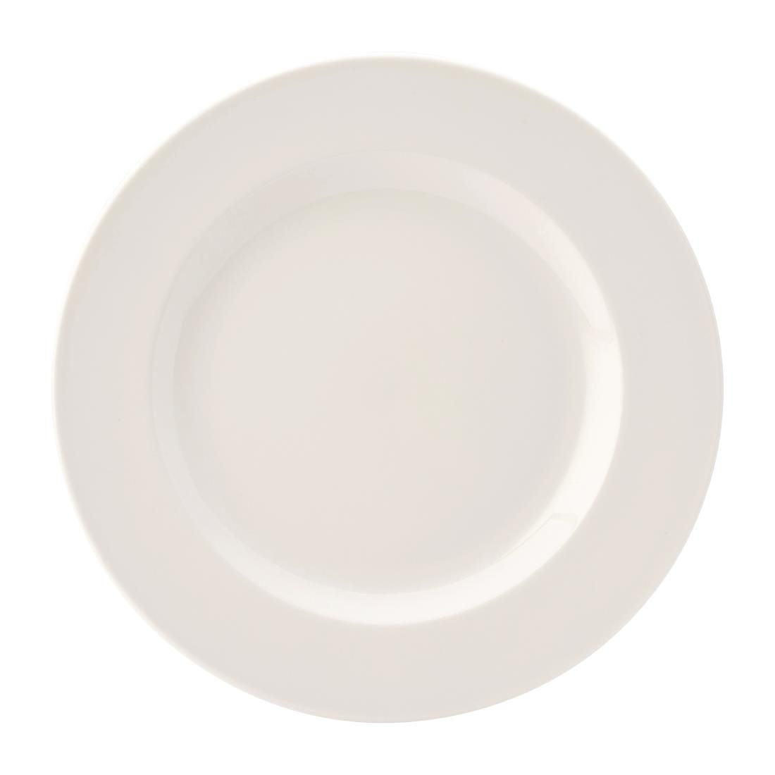 DY313 Utopia Pure White Wide Rim Plates 250mm (Pack of 24)